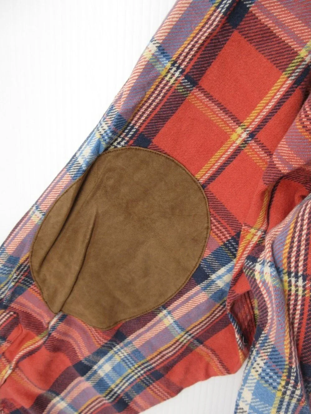 Polo Ralph Lauren Shirt 3XB Big Flannel Plaid Elbow Patches Heavyweight